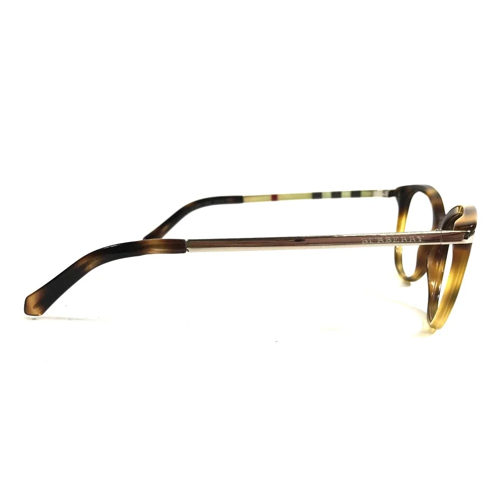 Burberry Eyeglasses Frames B2280 3316 Yellow Tortoise Gold Cat Eye 52-16-140